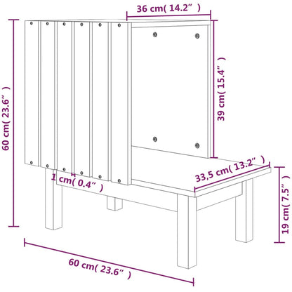 Katteseng Kattehus hvit 60x36x60 cm heltre furu