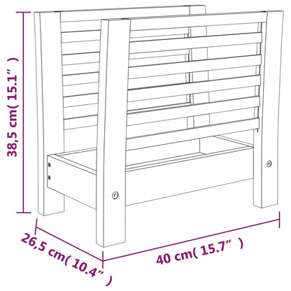 Magasinhylle 40x26,5x38,5 cm heltre valnøtt