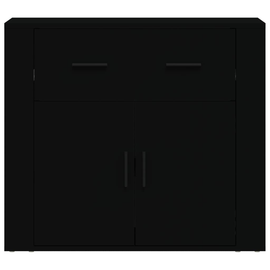 Skjenk Svart 80x33x70 cm
