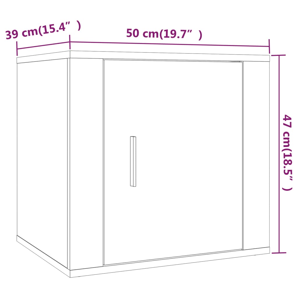 Nattbord Sengbord svart 50x39x47 cm