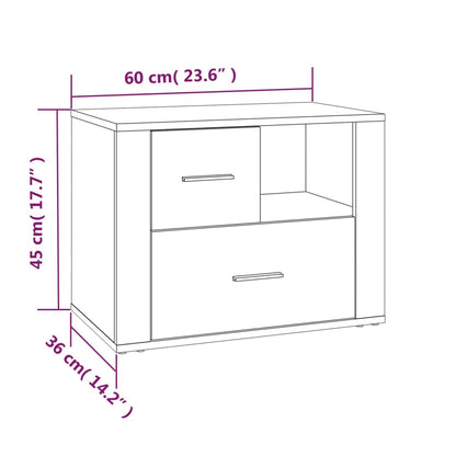 Nattbord Sengbord sonoma eik 60x36x45 cm konstruert tre