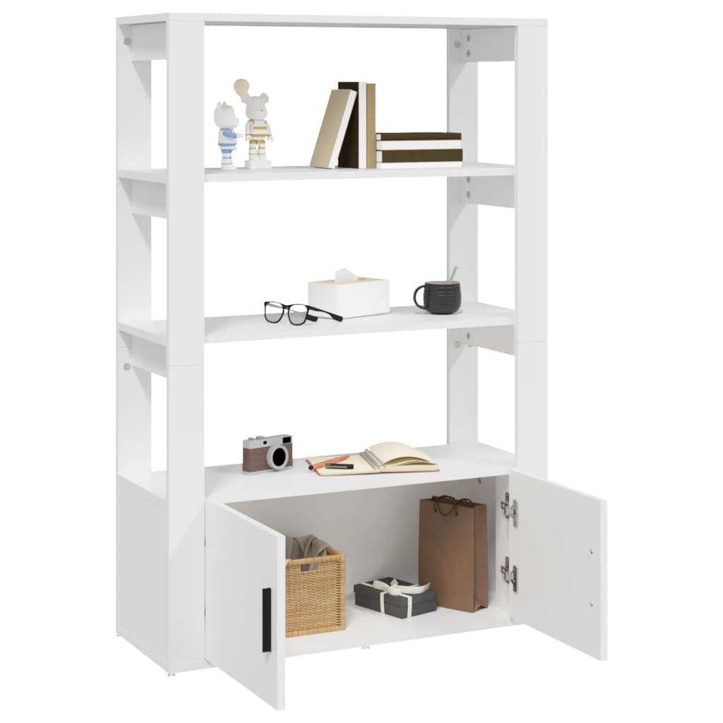 Bokhylle Hvit 80x30x119,5 cm