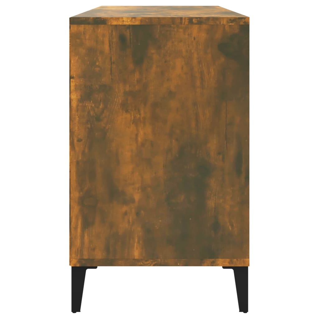 Skoskap Skohylle Skobenk Røkt Eik 102x36x60 cm