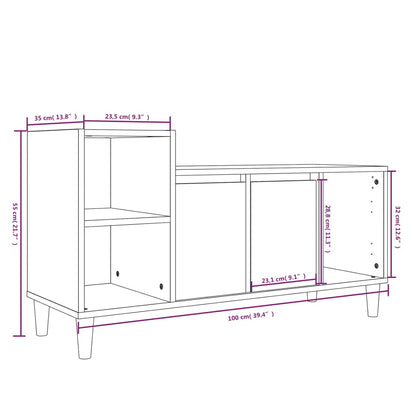 TV-benk sonoma eik 100x35x55 cm konstruert tre