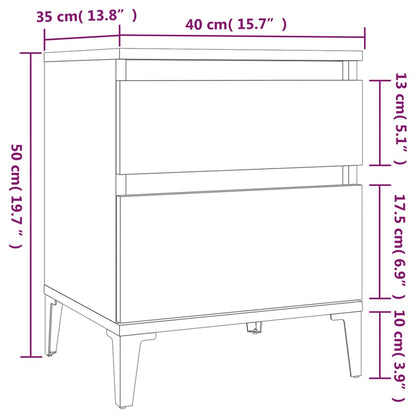 Nattbord Sengbord røkt eik 40x35x50 cm