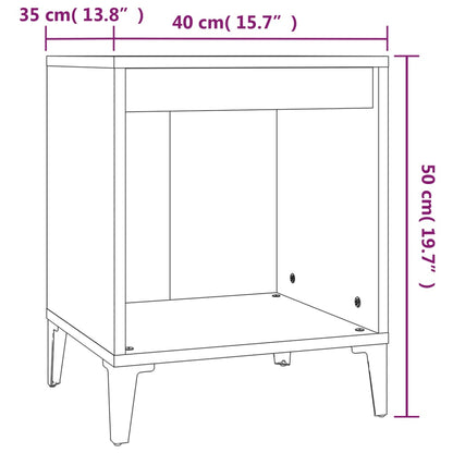 Nattbord Sengbord svart 40x35x50 cm