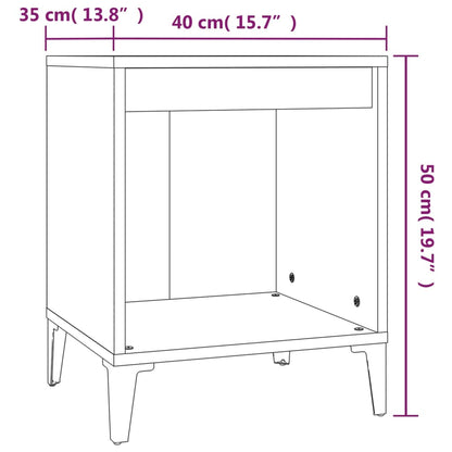 Nattbord Sengbord sonoma eik 40x35x50 cm