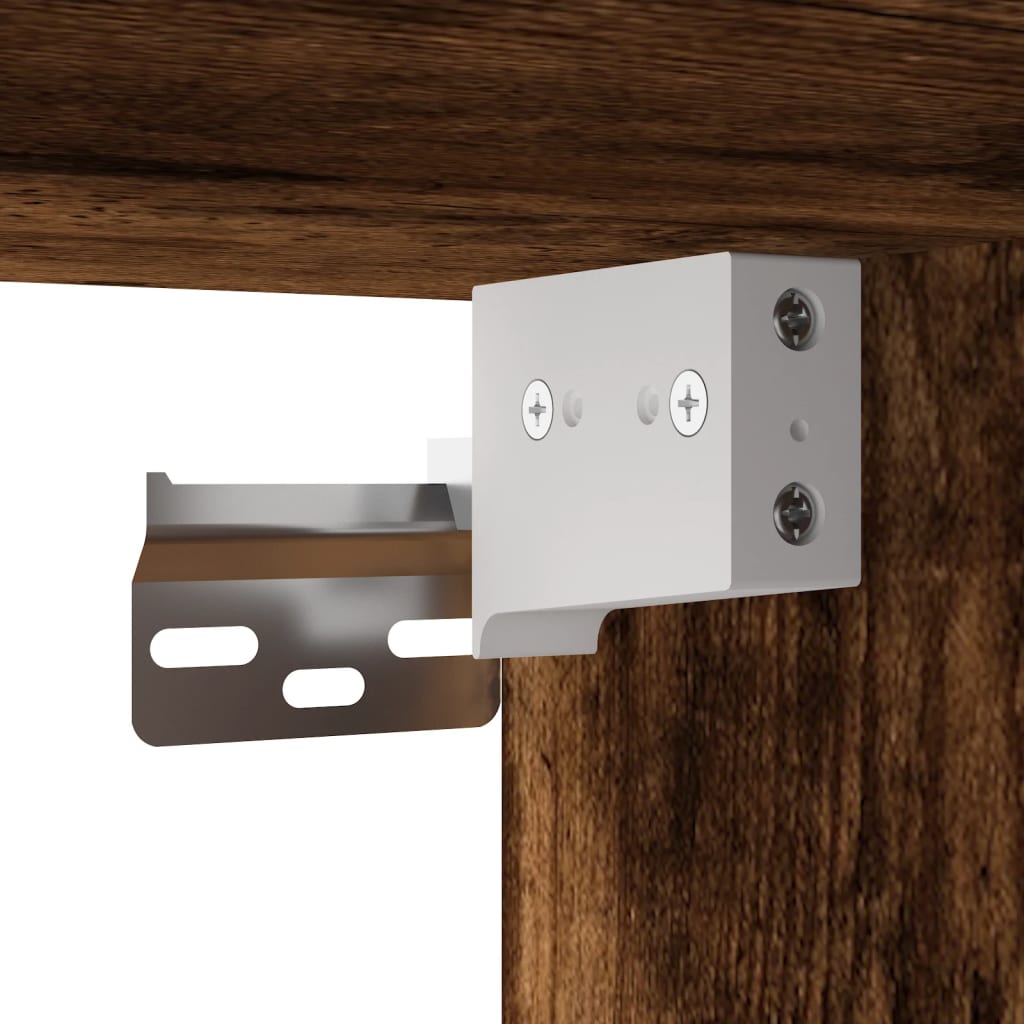 Veggskap Røkt Eik stk 69,5x34x90 cm