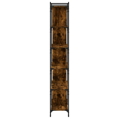 Bokhylle Røkt Eik 6 etasjer 76x32x192 cm