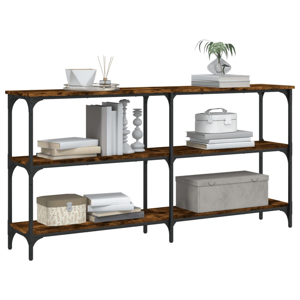 Avlastningsbord Konsollbord Røkt Eik 150x29x75 cm