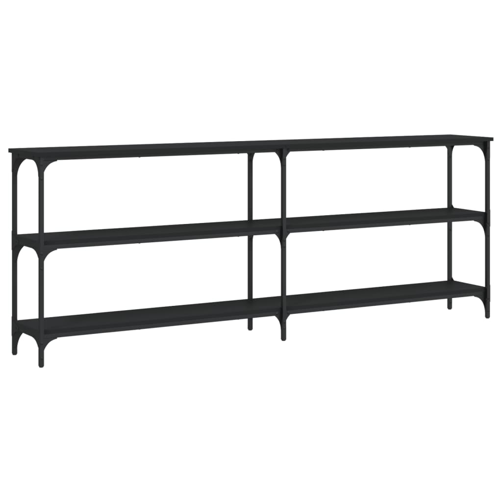 Avlastningsbord Konsollbord Svart 200x29x75 cm
