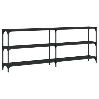 Avlastningsbord Konsollbord Svart 200x29x75 cm