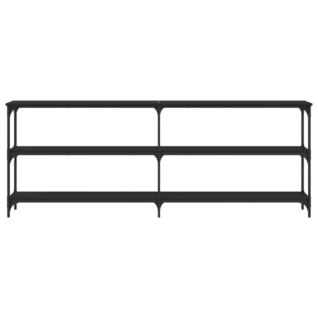 Avlastningsbord Konsollbord Svart 200x29x75 cm