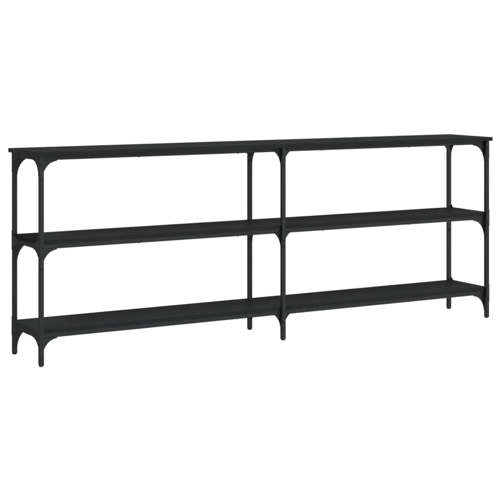 Avlastningsbord Konsollbord Svart 200x29x75 cm
