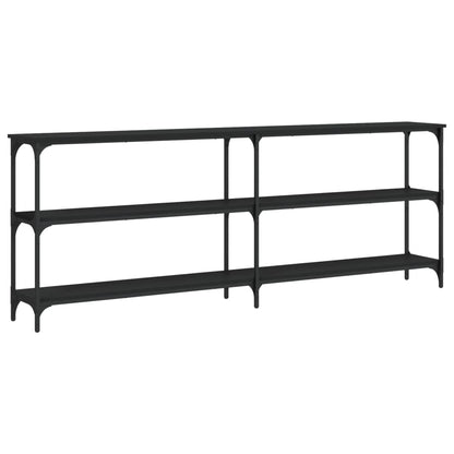 Avlastningsbord Konsollbord Svart 200x29x75 cm