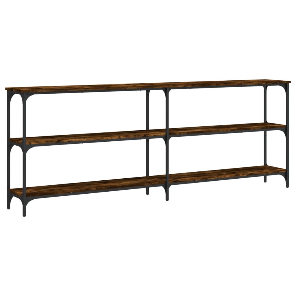 Avlastningsbord Konsollbord Røkt Eik 200x29x75 cm