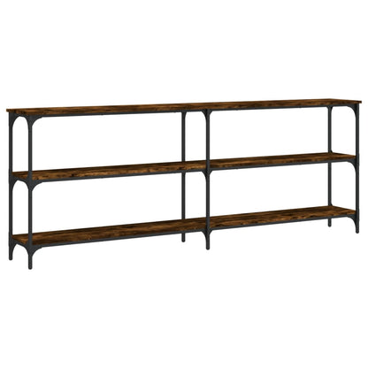 Avlastningsbord Konsollbord Røkt Eik 200x29x75 cm