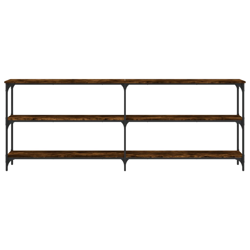 Avlastningsbord Konsollbord Røkt Eik 200x29x75 cm