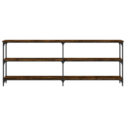 Avlastningsbord Konsollbord Røkt Eik 200x29x75 cm