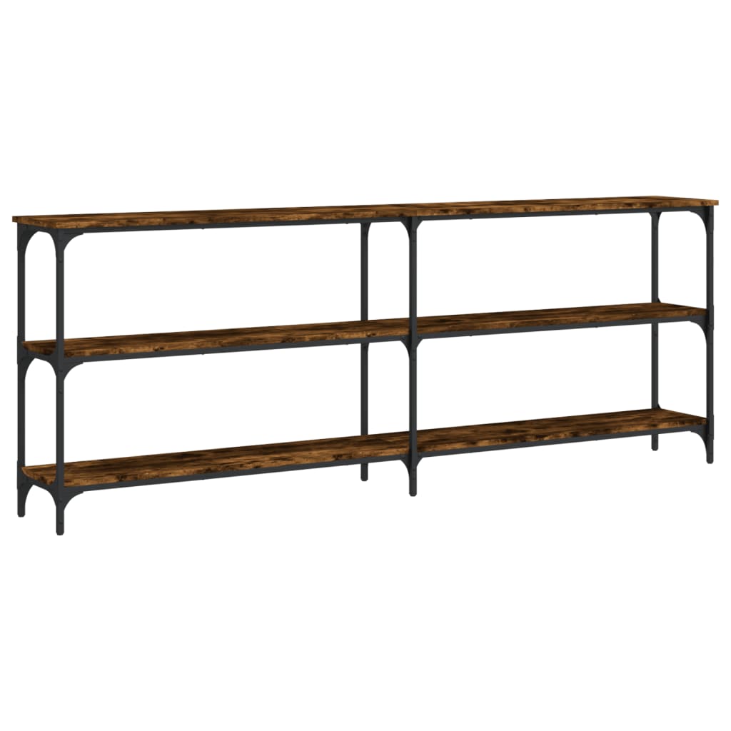 Avlastningsbord Konsollbord Røkt Eik 200x29x75 cm