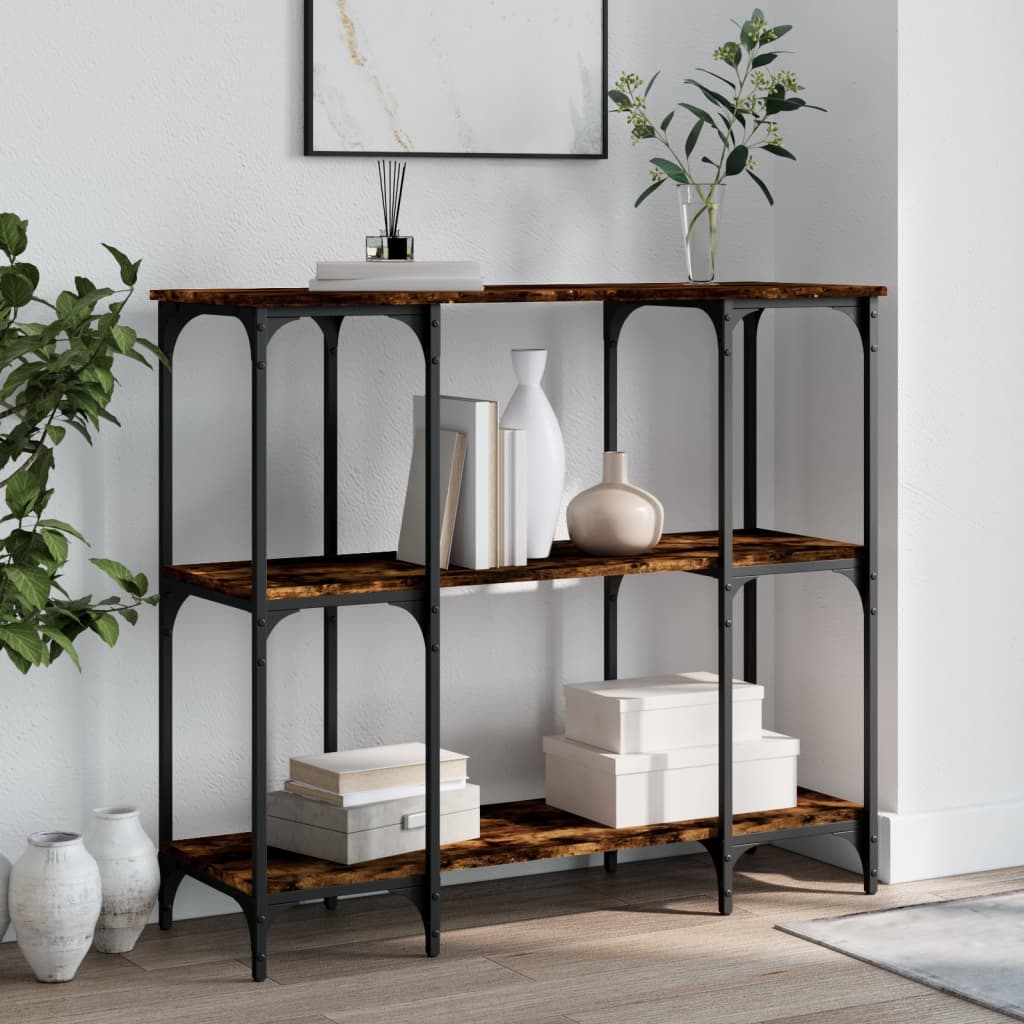 Avlastningsbord Konsollbord Røkt Eik 102x35x90 cm