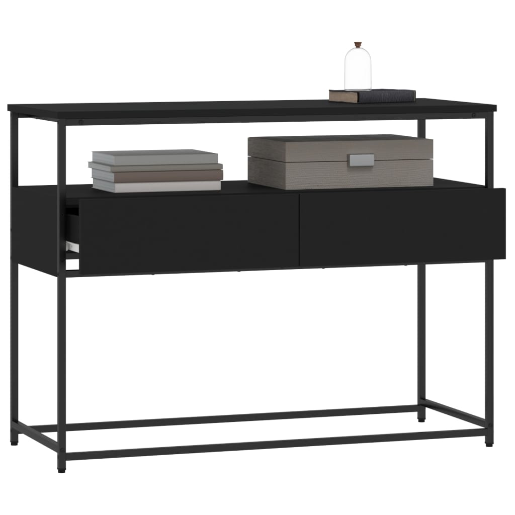 Avlastningsbord Konsollbord Svart 100x40x75 cm