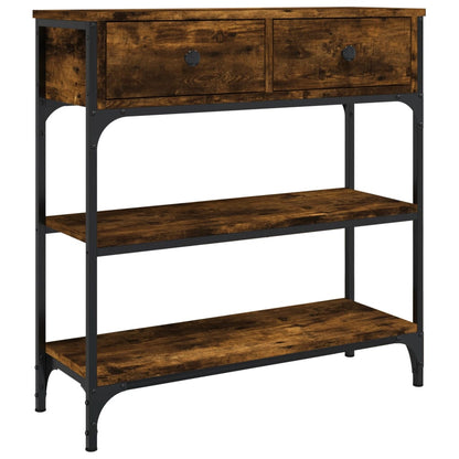 Avlastningsbord Konsollbord Røkt Eik 72,5x25x75 cm