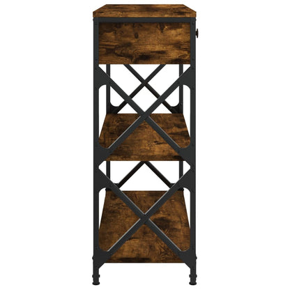 Avlastningsbord Konsollbord Røkt Eik 75x28x75 cm