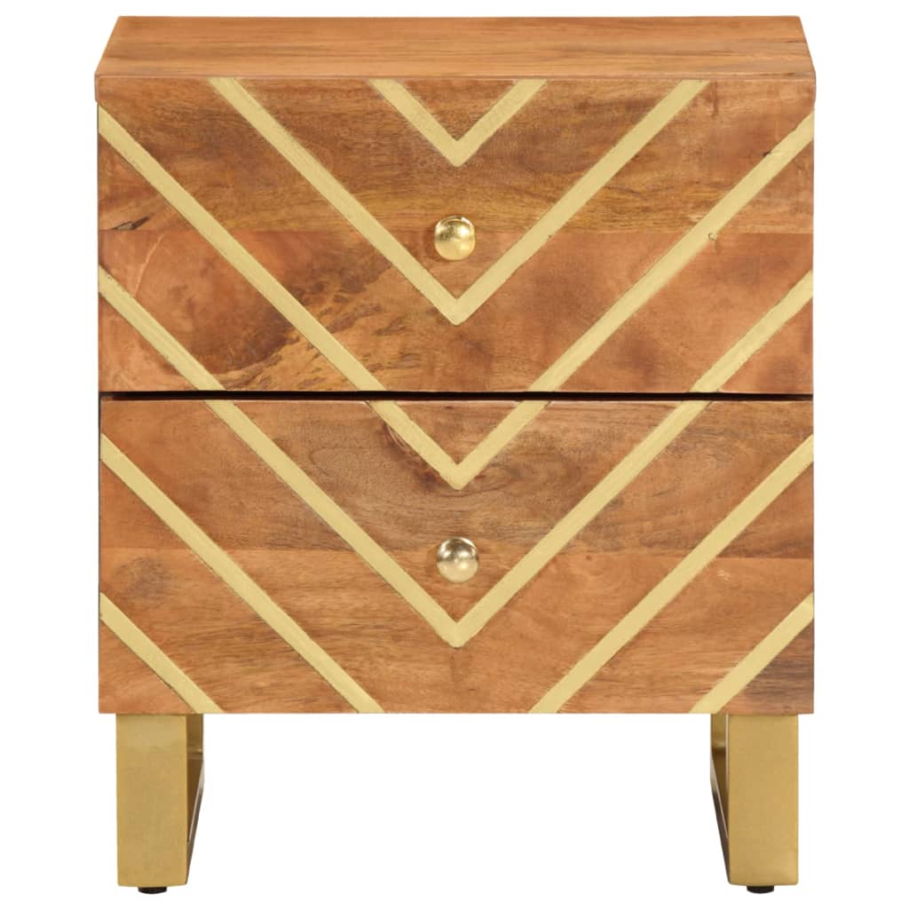 Nattbord Sengbord Tre heltre mangotre Brun og Svart