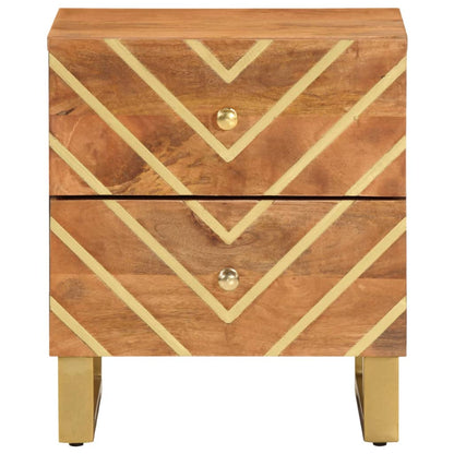 Nattbord Sengbord Tre heltre mangotre Brun og Svart