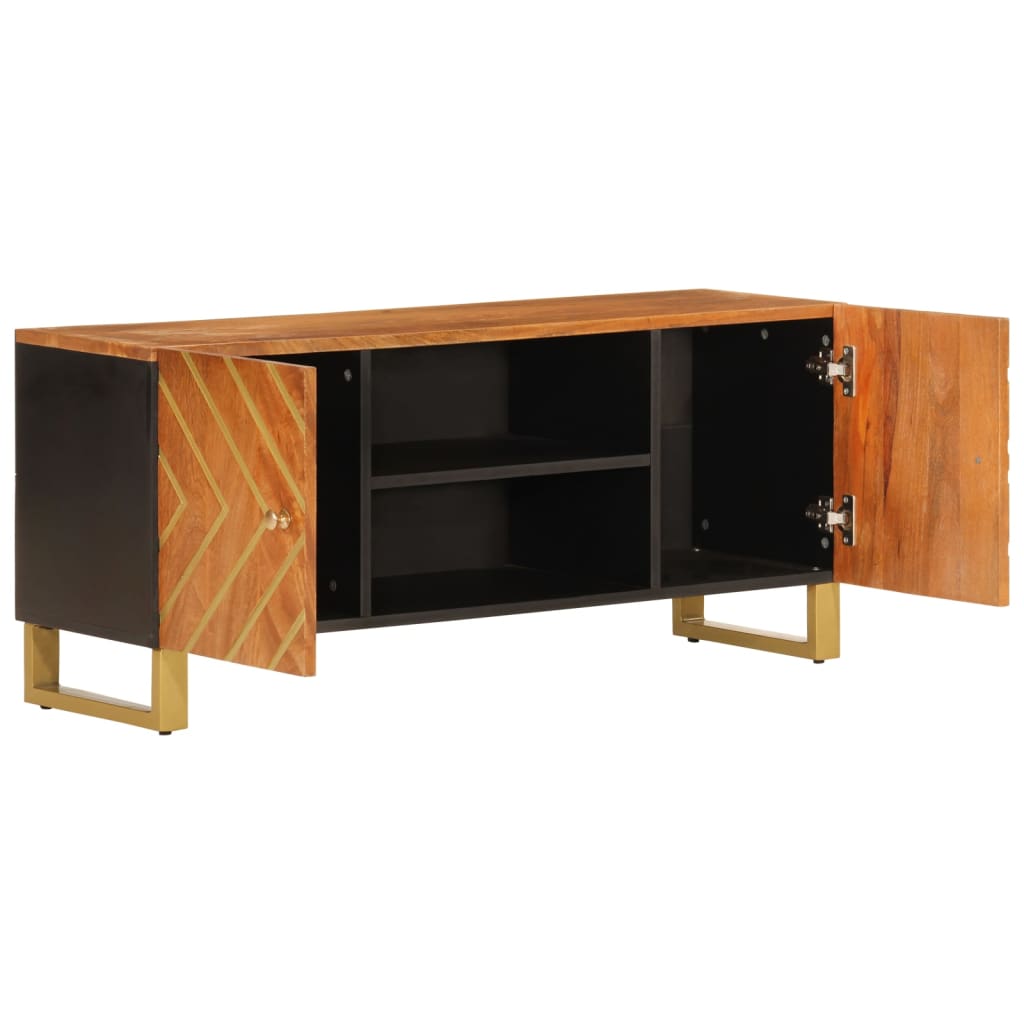 TV-benk brun og svart 105x33,5x46 cm heltre mango