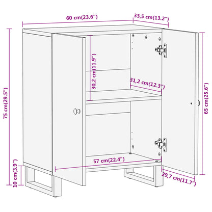 TV-benk brun og svart 60x33,5x75 cm heltre mango