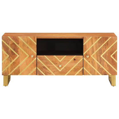 TV-benk brun og svart 105x33,5x46 cm heltre mango