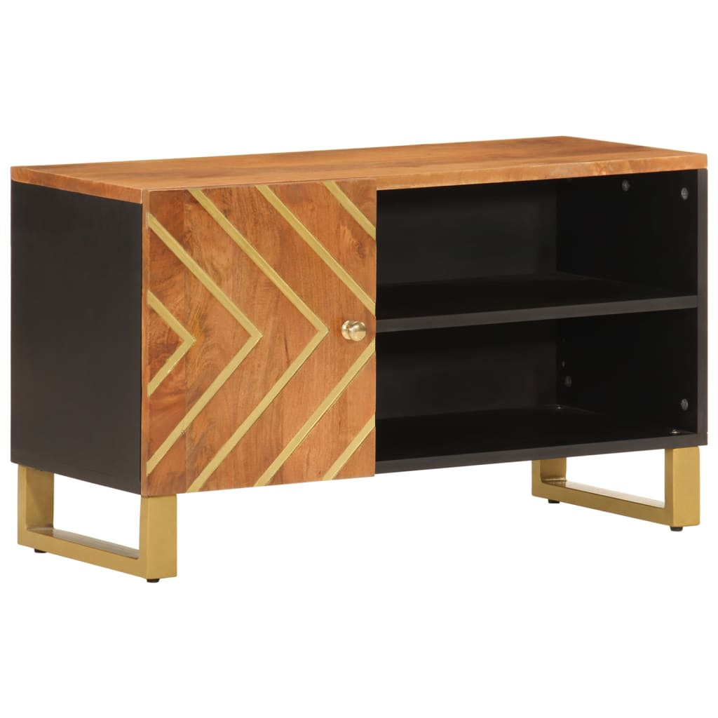 TV-benk brun og svart 80x31,5x46 cm heltre mango