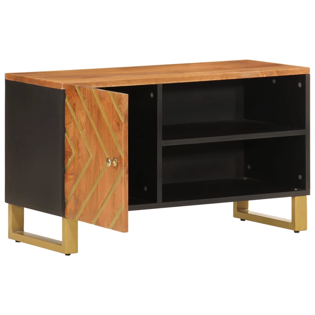 TV-benk brun og svart 80x31,5x46 cm heltre mango