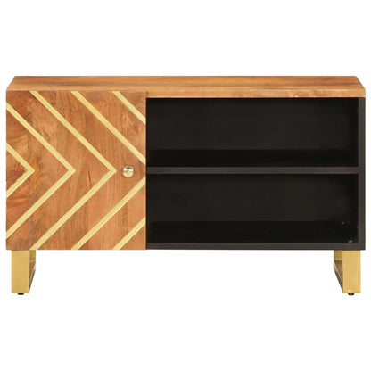 TV-benk brun og svart 80x31,5x46 cm heltre mango