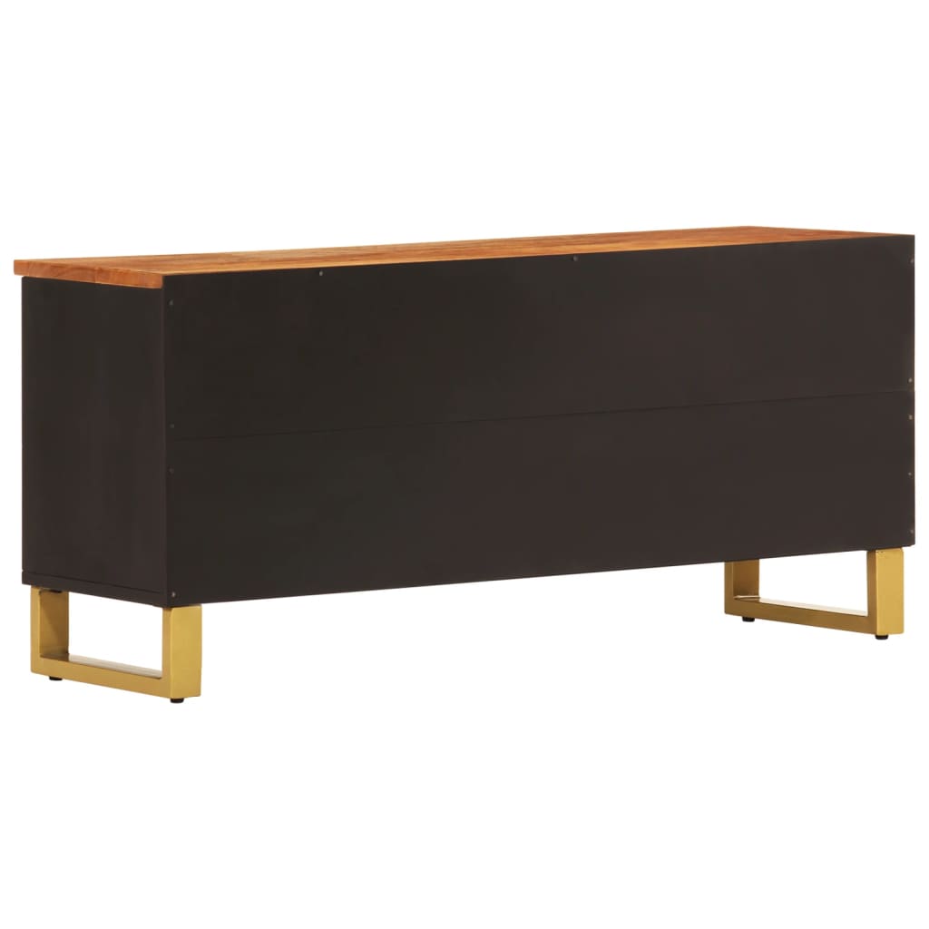 TV-Møbel Svart TV-benk Brun 100x33,5x46 cm heltre mango