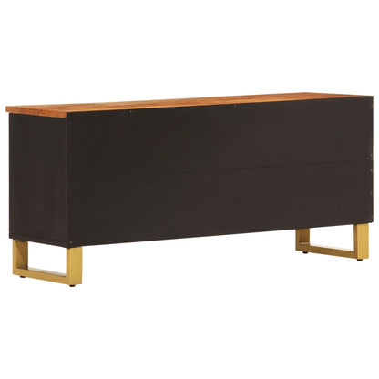 TV-Møbel Svart TV-benk Brun 100x33,5x46 cm heltre mango