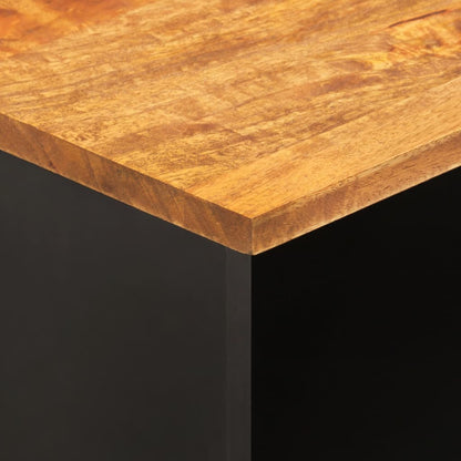 TV-Møbel Svart TV-benk Brun 100x33,5x46 cm heltre mango