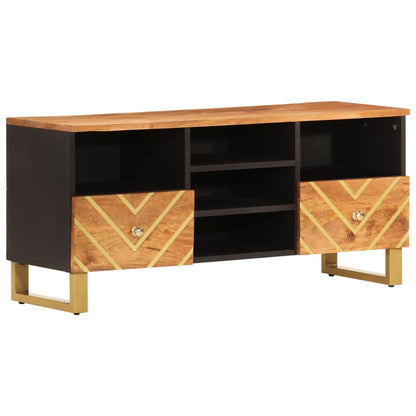 TV-benk brun og svart 100x33,5x46 cm heltre mango