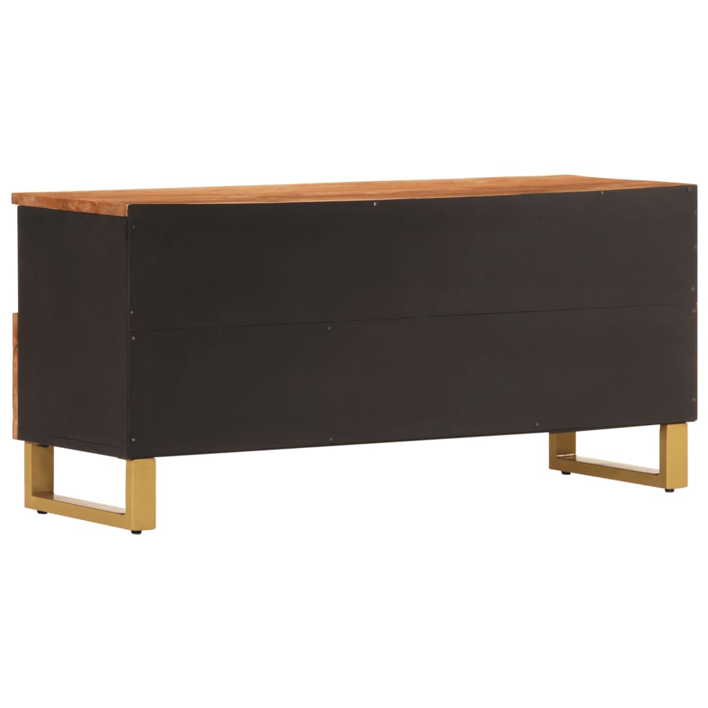 TV-benk brun og svart 100x33,5x46 cm heltre mango