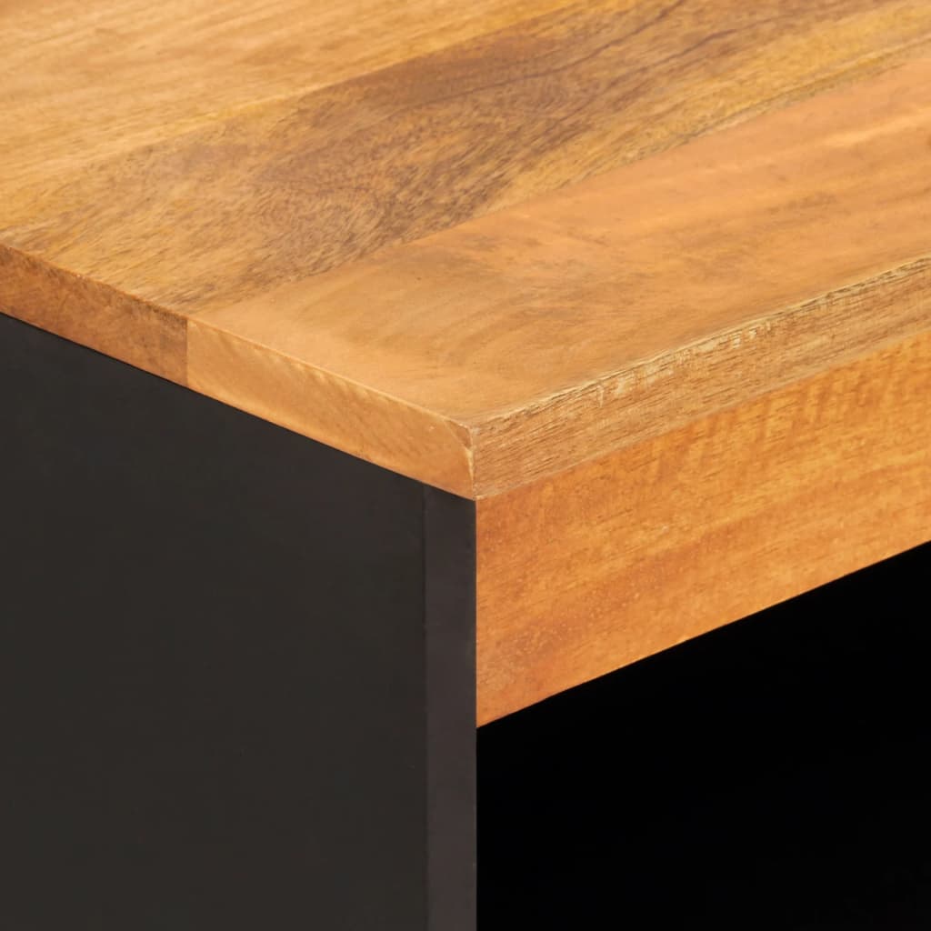 TV-Møbel Svart TV-benk Brun 60x33,5x75 cm heltre mango