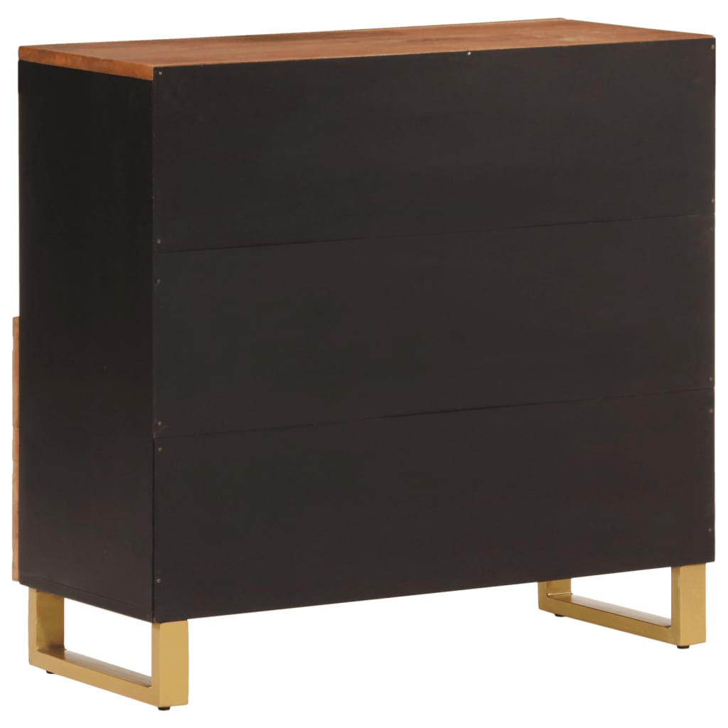 TV-benk brun og svart 80x33,5x75 cm heltre mango