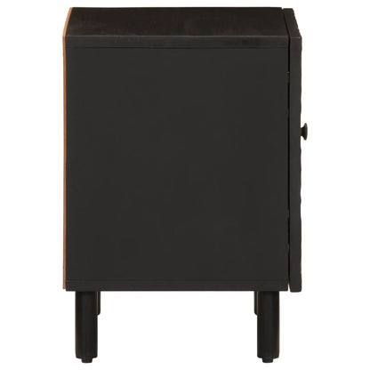 Nattbord Sengbord svart heltre mango 40x33x46 cm