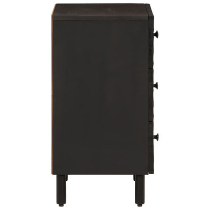 Nattbord Sengbord svart heltre mango 50x33x60 cm