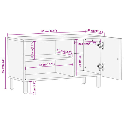 TV-benk 80x31x46 cm heltre mango