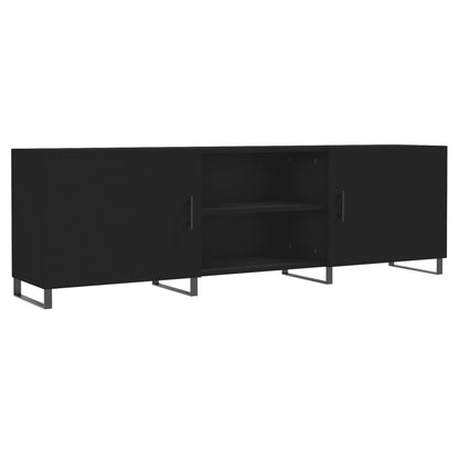 TV-benk svart 150x30x50 cm konstruert tre