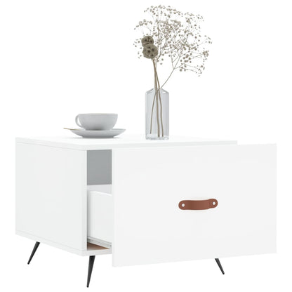 Sidebord Hvit 2 stk 50x50x40 cm