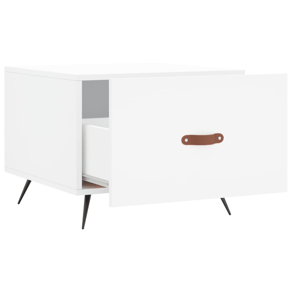 Sidebord Hvit 2 stk 50x50x40 cm