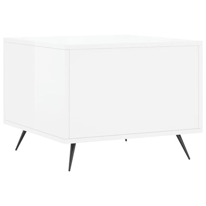 Sidebord Høyglans Hvit 2 stk Høyglans Hvit 50x50x40 cm